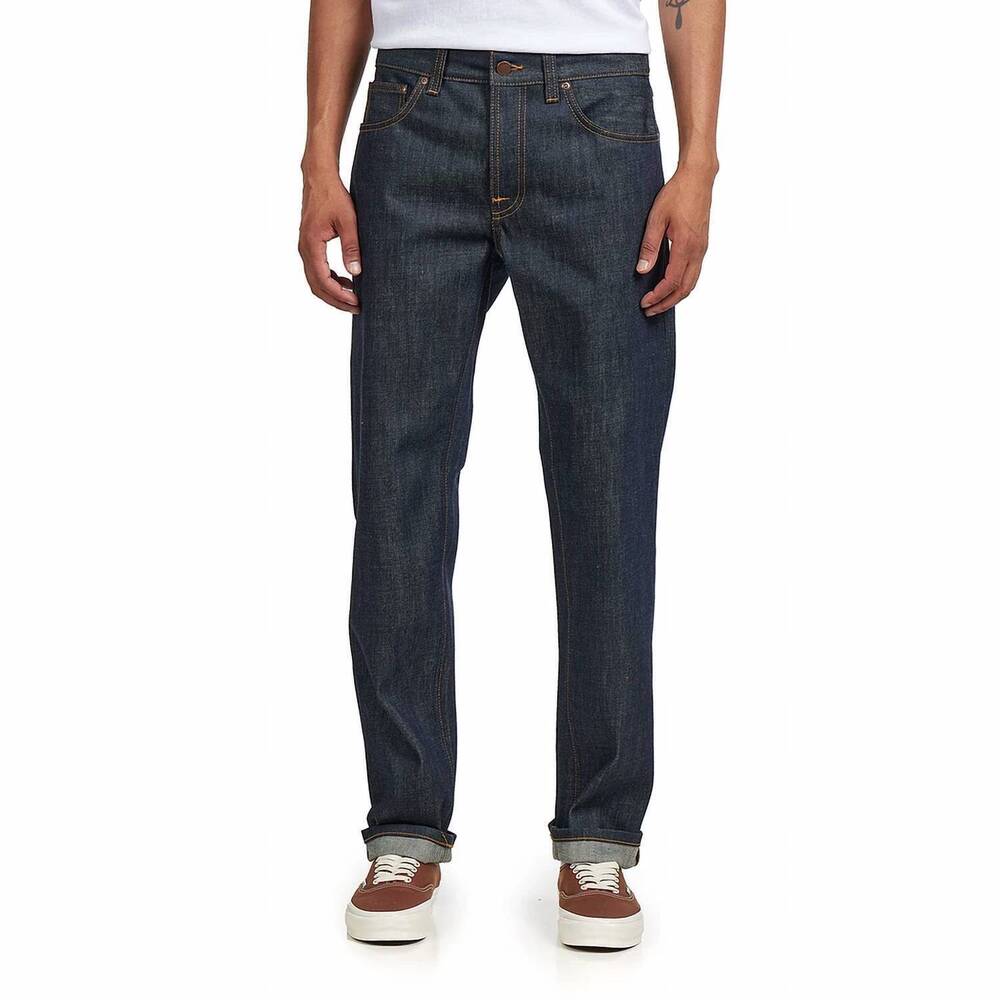 NEW NUDIE JEANS men's gritty jackson straight leg jeans in dry old